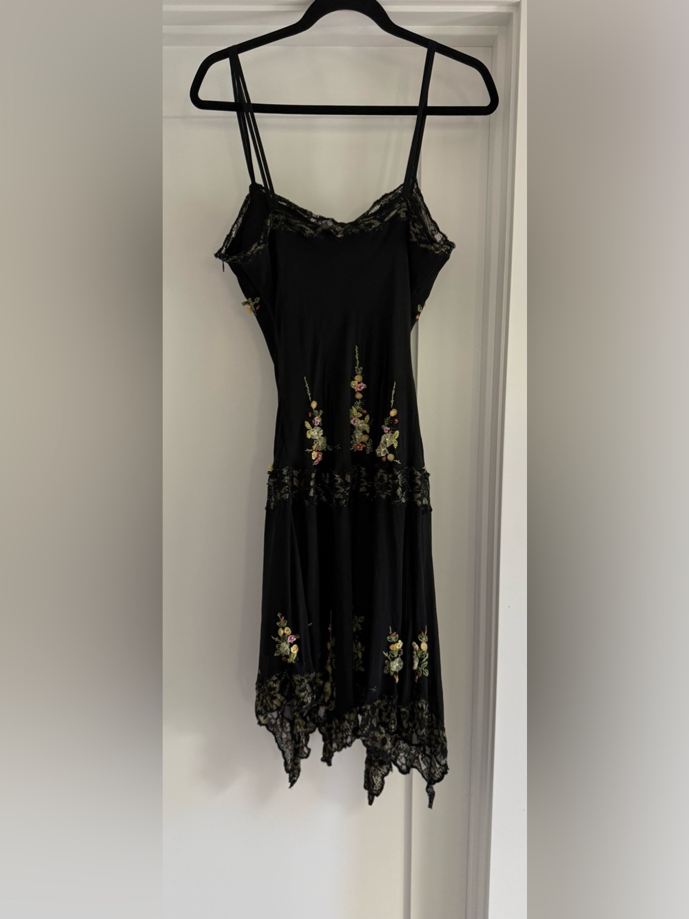 Sue Wong Vintage Silk Fairy Dress Floral Embroidered Beaded Small tagged 10P - Picture 9 of 14
